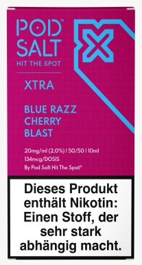 Pod Salt Xtra Liquid 10ml 20mg - Blue Razz Cherry Blast