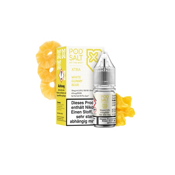 Pod Salt Xtra Liquid 10ml 10mg - White Gummy Bear