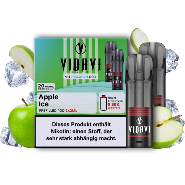 VIDAVI Liquid Pod 2er Pack (2 x 2ml) 20mg Nikotin - Apple Ice