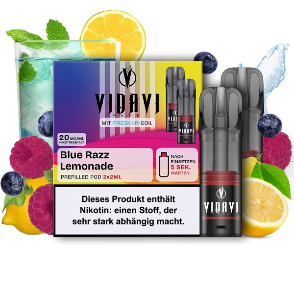 VIDAVI Liquid Pod 2er Pack (2 x 2ml) 20mg Nikotin - Blue Razz Lemonade
