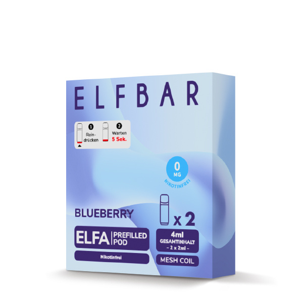 ELFBAR ELFA Liquid Pod 2er Pack (2 x 2ml) - Blueberry - Nikotinfrei