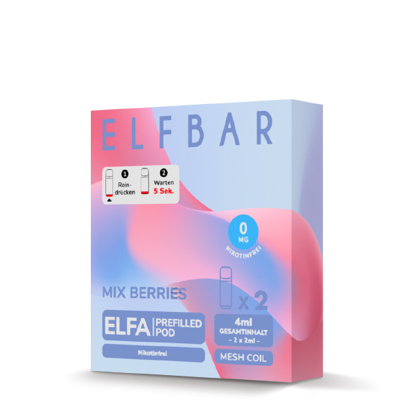 ELFBAR ELFA Liquid Pod 2er Pack (2 x 2ml) - Mix Berries - Nikotinfrei