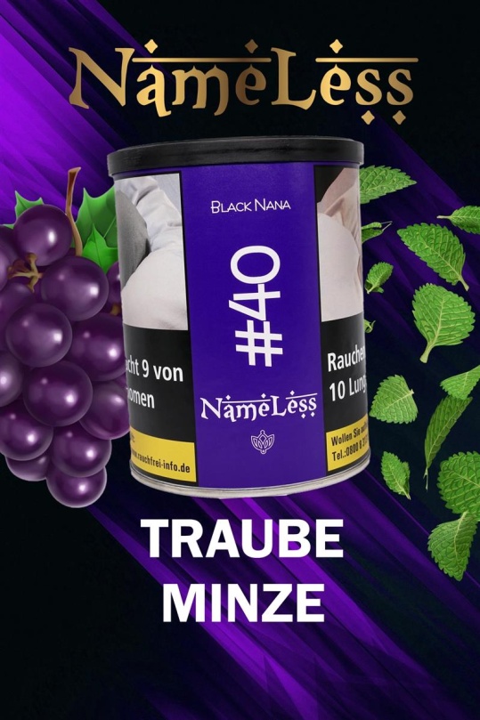 NameLess Tabak 1kg - # 40 Black Nana (119,90 €)