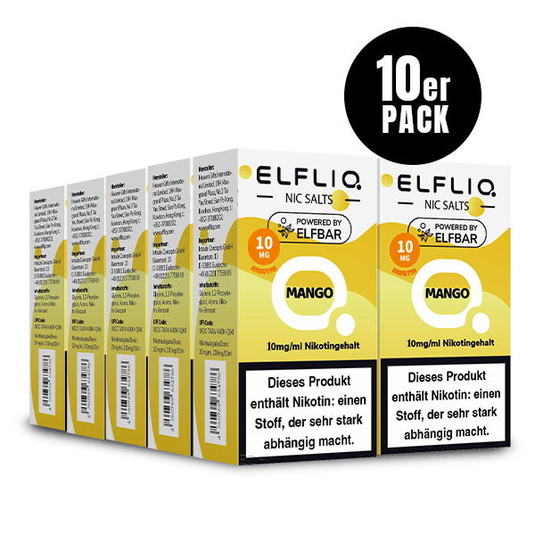 Elfbar Elfliq 10 x 10ml 10mg - Mango - 10 Stück