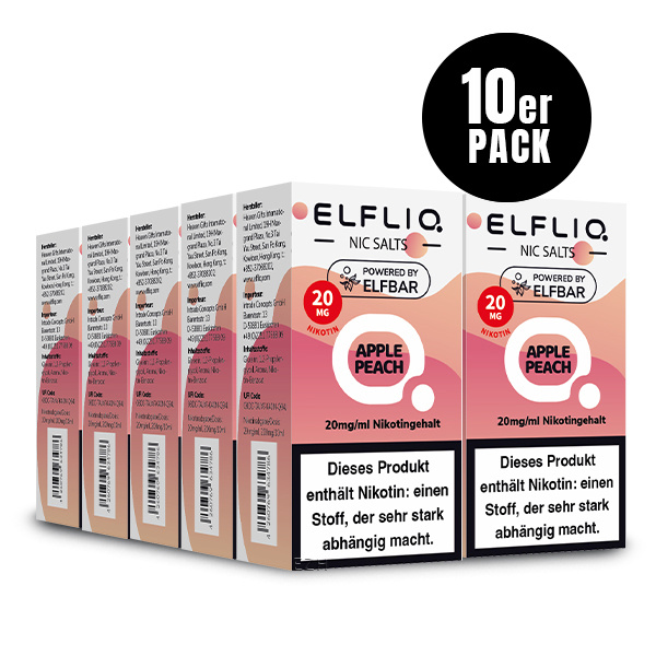 Elfbar Elfliq 10 x 10ml 20mg - Apple Peach - 10 Stück