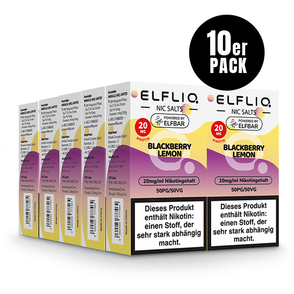 Elfbar Elfliq 10 x 10ml 20mg - Blackberry Lemon - 10 Stück