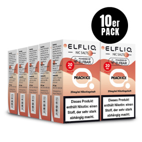 Elfbar Elfliq 10 x 10ml 20mg - Peach Ice - 10 Stück