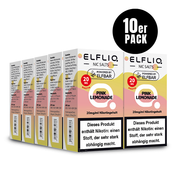 Elfbar Elfliq 10 x 10ml 20mg - Pink Lemonade - 10 Stück