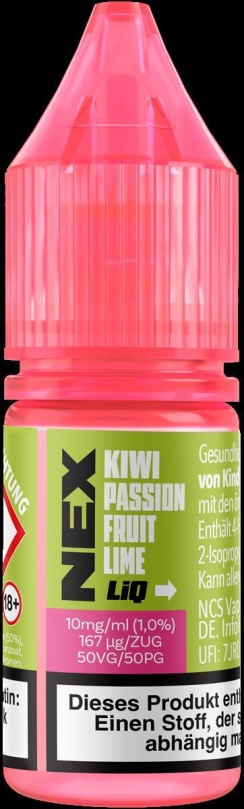 NexLiq Liquid 10ml 10mg - Kiwi Passionfruit Lime