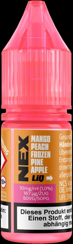 NexLiq Liquid 10ml 10mg - Mango Peach Frozen Pineapple