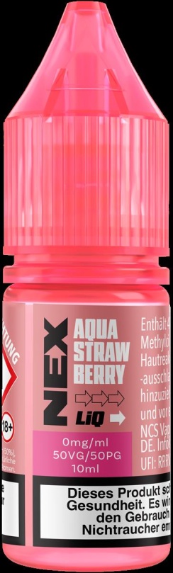 NexLiq Liquid 10ml 0mg - Aqua Strawberry