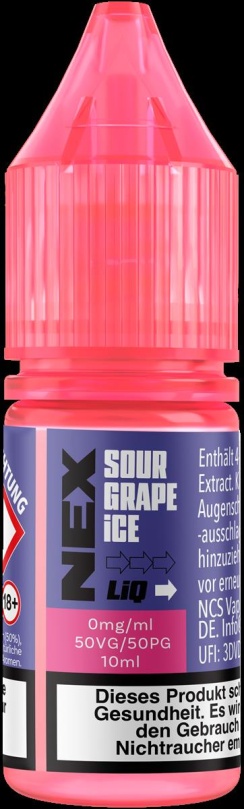 NexLiq Liquid 10ml 0mg - Sour Grape Ice