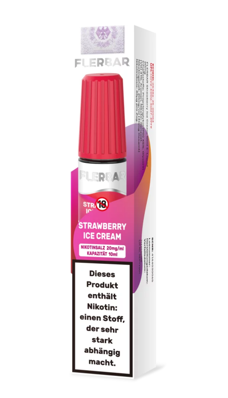 Flerbar Liquid 10ml 20mg - Strawberry Ice Cream