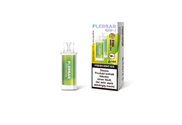 Flerbar Liquid Pod 2er Pack (2 x 2ml) 20mg Nikotin - Fresh Mint Ice