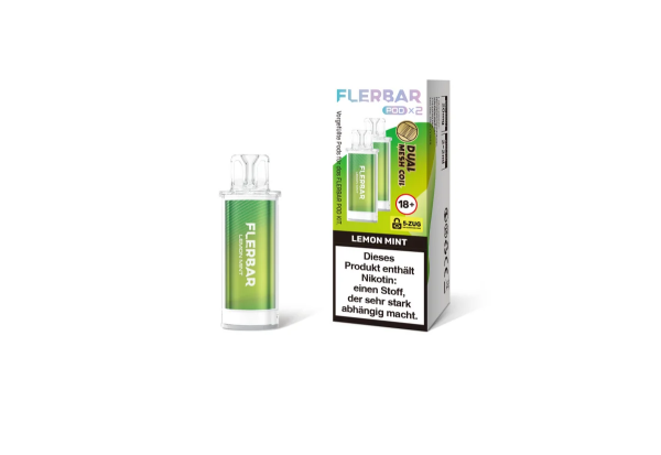 Flerbar Liquid Pod 2er Pack (2 x 2ml) 20mg Nikotin - Lemon Mint