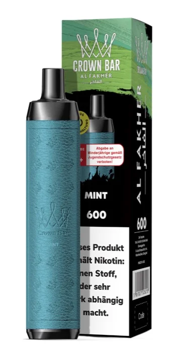 Al Fakher Crown Bar 600 - Einweg E-Shisha ca. 600 Züge - Mint