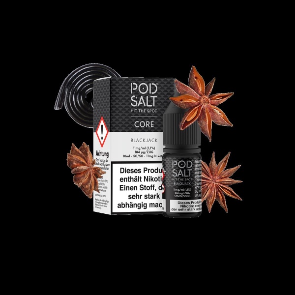 Pod Salt Core Liquid 10ml 11mg - Blackjack