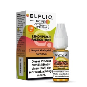 Elfbar Elfliq 10ml 10mg - Lemon Peach Passion Fruit