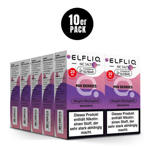 Elfbar Elfliq 10 x 10ml 20mg - Mix Berries - 10 Stück