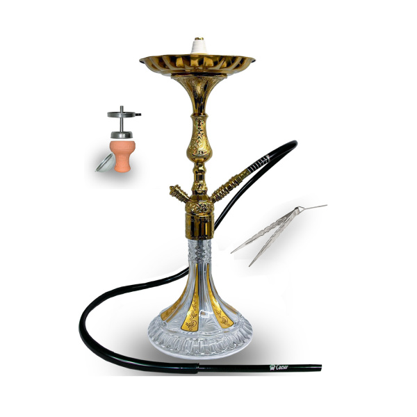Caesar Shisha Tradi Alsham 2502 - Gold - Transparent - Breite Bowl