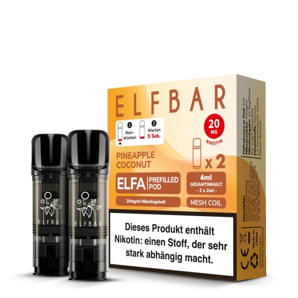 ELFBAR ELFA Liquid Pod 2er Pack (2 x 2ml) 20mg Nikotin - Banana