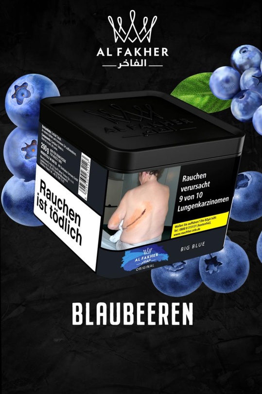Al Fakher Tabak 200g - Big Blue (29,90 €)