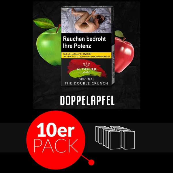 Al Fakher Tabak 10 x 25g - Double Crunch (45,00 €)