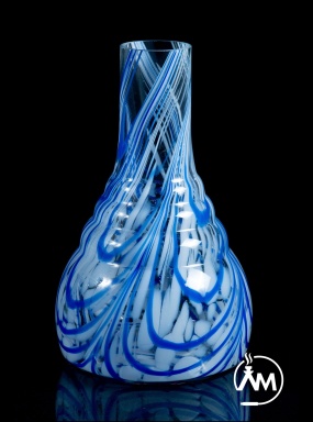 Ersatzglas Blau / Weiss Höhe ca. 24cm Innendurchm. ca....