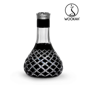 Wookah Crystal Glass #QLS - CHECK BLACK
