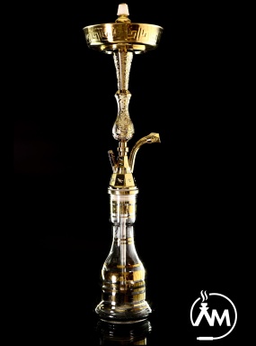 Aladin Traditionelle Shisha, gold, ca. 72cm