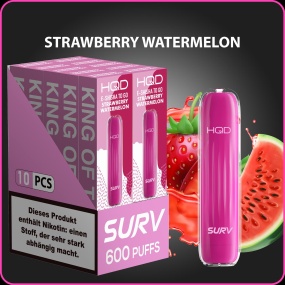 HQD Surv - Einweg E-Shisha ca. 600 Züge - Strawberry Watermelon 18mg 10er Pack