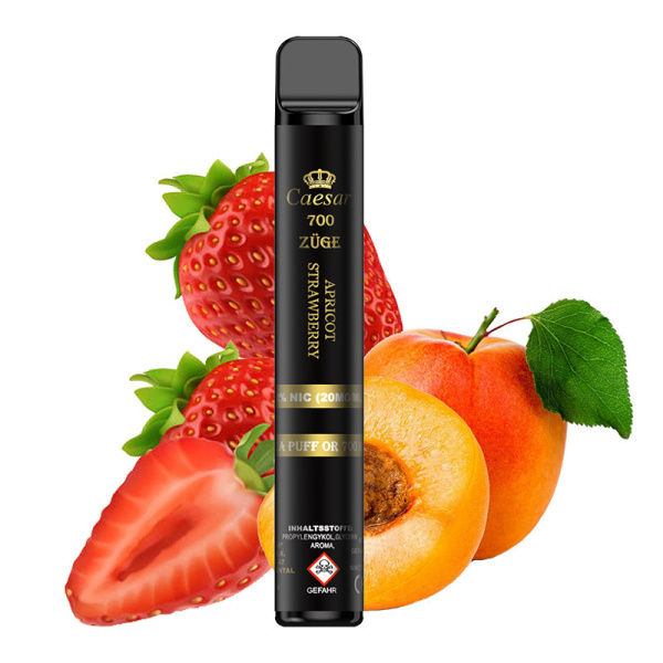 Caesar Vape - Einweg E-Shisha ca. 700 Züge - Apricot Strawberry - 20 mg/ml