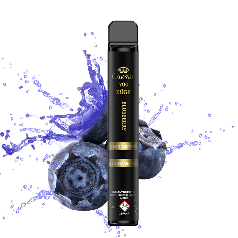 e zigarette 700 züge Caesar Vape - Einweg E-Shisha ca. 700 Züge - Blueberry - 20 mg/ml