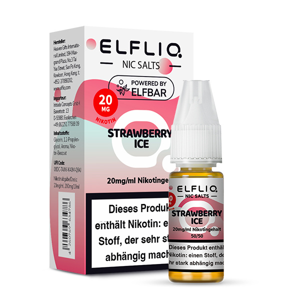 Elfbar Elfliq 10ml 20mg - Strawberry Ice