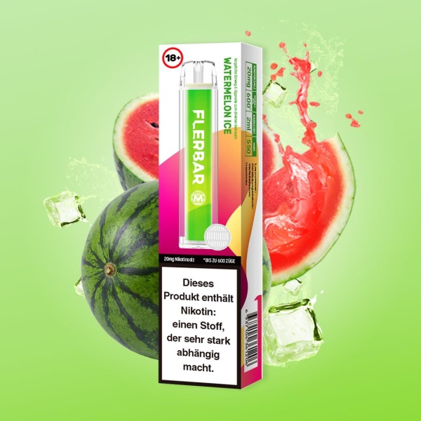 Flerbar M - Einweg E-Shisha ca. 600 Züge - Watermelon Ice - 20 mg/ml