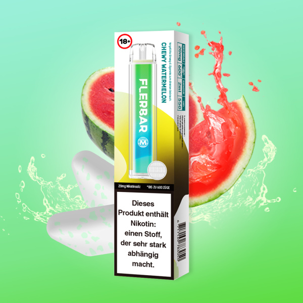 Flerbar M - Einweg E-Shisha ca. 600 Züge - Chewy Watermelon - 20 mg/ml