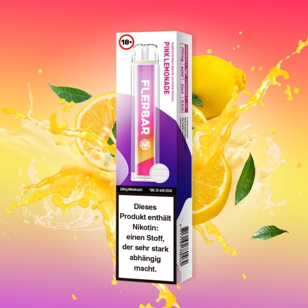 Flerbar M - Einweg E-Shisha ca. 600 Züge - Pink Lemonade - 20 mg/ml