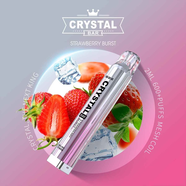 SKE Crystal Bar - Einweg E-Shisha ca. 600 Züge - Strawberry Burst - 20 mg/ml