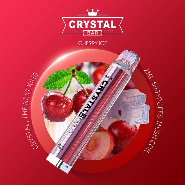 SKE Crystal Bar - Einweg E-Shisha ca. 600 Züge - Cherry Ice - 20 mg/ml