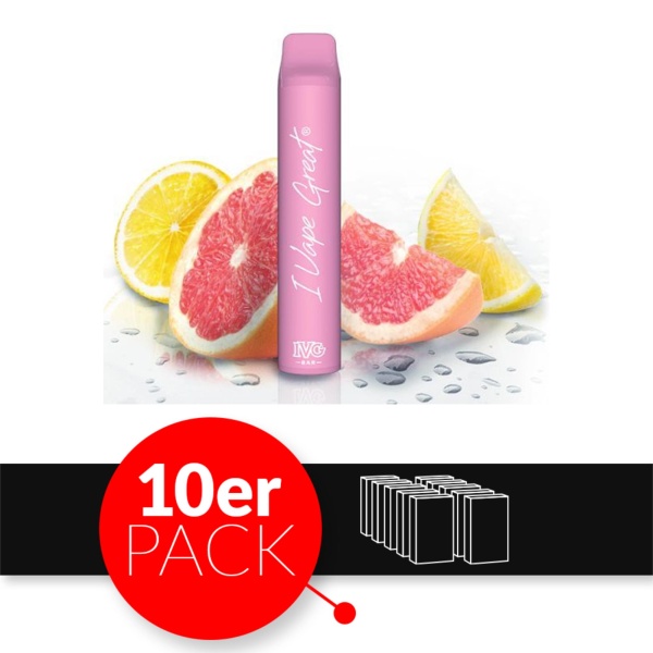 IVG Bar - Einweg E-Shisha ca. 800 Züge - Pink Lemonade 10er Pack
