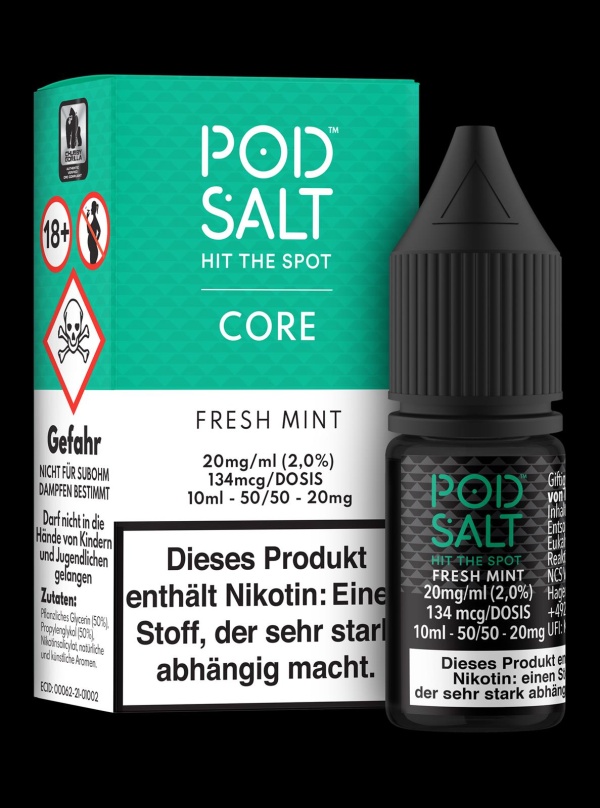 Pod Salt Core Liquid 10ml 20mg - Fresh Mint