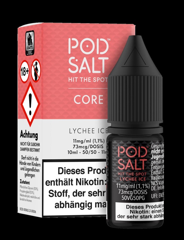 Pod Salt Core Liquid 10ml 11mg - Lychee Ice