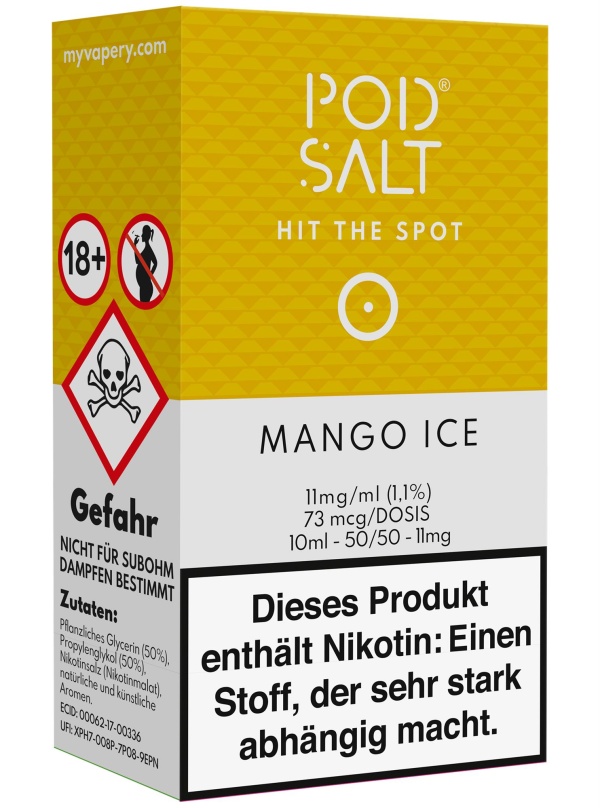 Pod Salt Core Liquid 10ml 11mg - Mango Ice