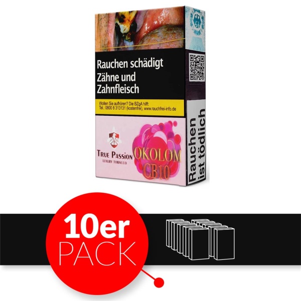 True Passion Tabak 10 x 20g - Okolom Cranbrry