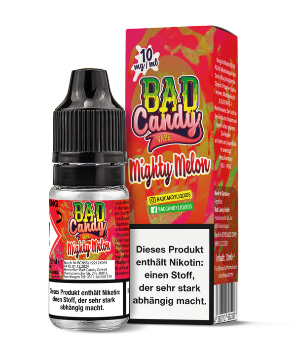 Bad Candy Nikotinsalz Liquid 10ml 10mg - Mighty Melon