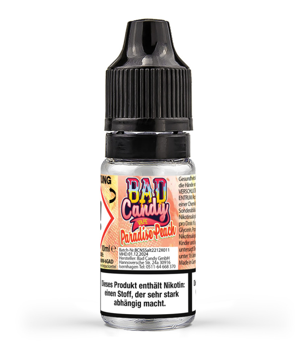 Bad Candy Nikotinsalz Liquid 10ml 10mg - Paradise Peach