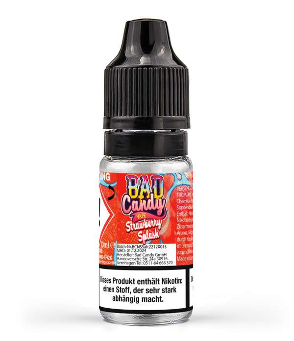Bad Candy Nikotinsalz Liquid 10ml 10mg - Strawberry Splash