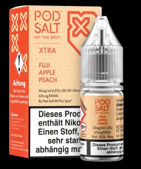 Pod Salt Xtra Liquid 10ml 10mg - Fuji Apple Peach