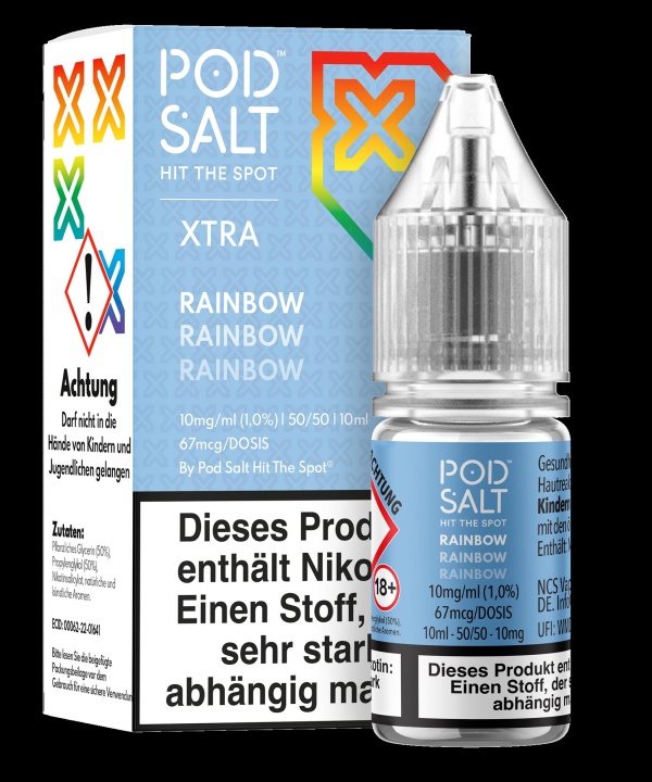 Pod Salt Xtra Liquid 10ml 10mg - Rainbow