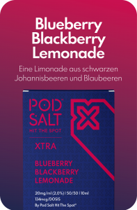 Pod Salt Xtra Liquid 10ml 20mg - Blueberry Blackberry...